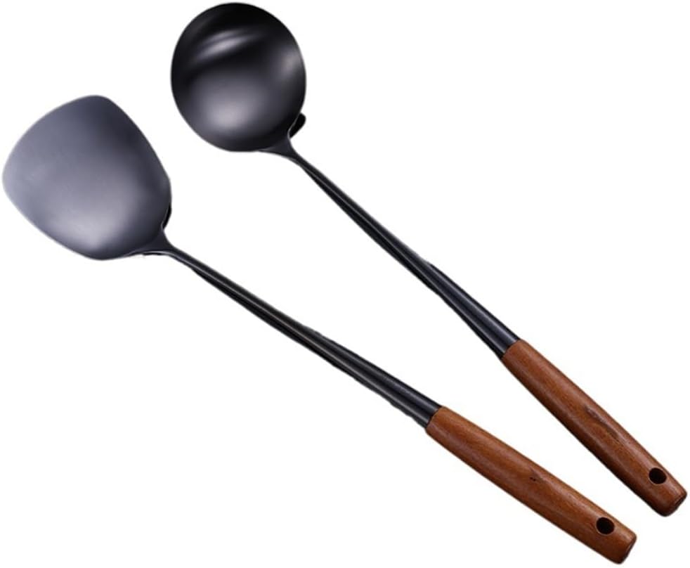 Soup Ladle Stir Frying Spoon Funnel Household Spatula Set Cooking Kitchen