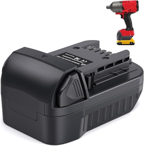 LONG FIT Replace for Dewalt 20V to Milwaukee 18V Battery Adapter Convertfor DeWalt 18v-20v Lithium Batteries to Milwaukee M18 18vCordless Power Tools Use