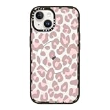 CASETiFY インパクト iPhone 14 ケース [MIL規格準拠 (4x MIL-STD-810G)/2.5mからの落下試験をクリア/MagSafe に対応] - Dusty Pink Leopard Phone Case - ブラック