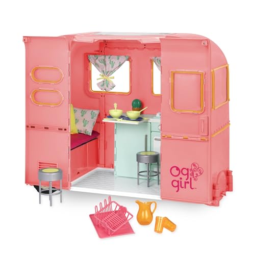 Our Generation &ndash; Kitchen & Cooking Accessories &ndash; 18-inch Doll &ndash; Pretend Play &ndash; Toys for Kids Ages 3 & Up &ndash; R.V. Seeing You Camper (Pink)