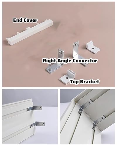 Cenefa para techo de 115 cm en aluminio que elimina la luz superior en casetes de ventana 5