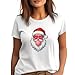Personalized Handmade Santa Bubble Gum Christmas Shirt,Retro Holiday Tee for Women,Xmas Party Group Outfit, Unique White