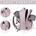 SHRRADOO Travel Laptops Backpack for Women Men, Casual Work Bag 17inch High School College Backpack Airline Approved Backpack for Hiking Business (Pink khaki)