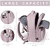 SHRRADOO-Travel-Laptops-Backpack-for-Women-Men-Casual-Work-Bag-17inch-Backpack-Airline-Approved-Backpack-for-Hiking-Business-Pink-khaki SHRRADOO Travel Laptops Backpack for Women Men, Casual Work Bag 17inch Backpack Airline Approved Backpack for Hiking Business (Pink khaki)