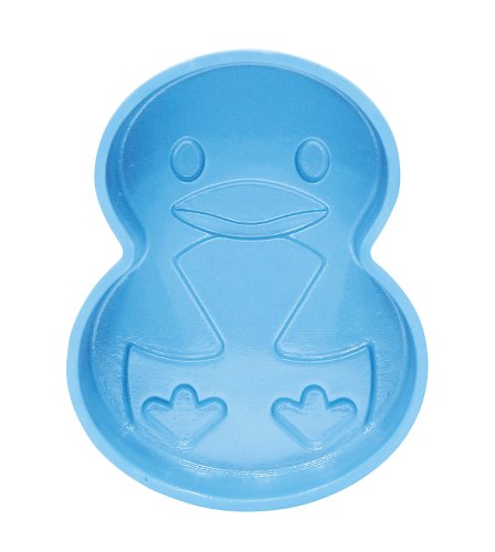 Pearl Metal Cute Penguin Heart Silicone Cake Mold - Blue, Heart-Shaped, Oven Safe