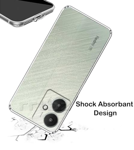 Image of Soft Silicone TPU Back Cover Compatible with Redmi 13c 5G /Poco M6 5G