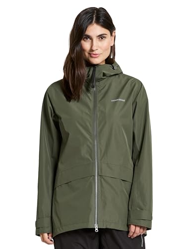 Didriksons Nordic Women's Waterproof Rain Jacket - Lightweight Outdoor - Green
