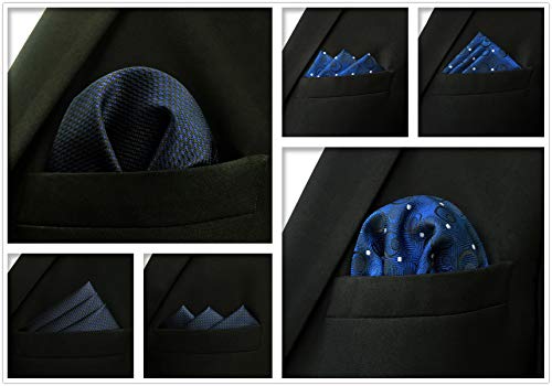 Shlax&Wing 5 Pieces Assorted Mens Silk Pocket Square Handkerchiefs Set Lot 24 #TOP2