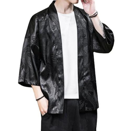 Kimono tradicional japonés samurái en jacquard para ropa exterior 6