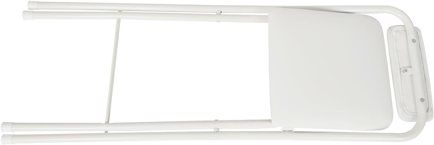 1 Pcs Folding Bar Stool with Backrest,Foldable Bar Chair,27.56 inch Tall Folding Chair,Portable Folding Stool for Kitchen Island Shop Cafe Dining Room (White)