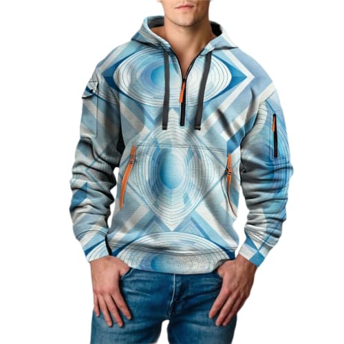 Sudadera anti UV hombre con capucha de otoño e invierno: protección solar y confort XXXL