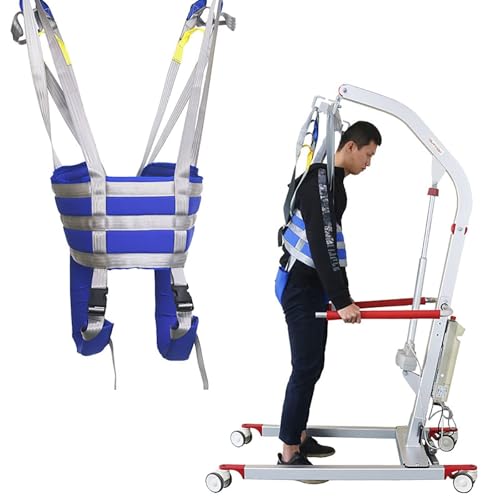 Eslinga de elevación de cuerpo completo para pacientes para un baño seguro, estar de pie y asistencia al caminar, diseño de piernas divididas para una fácil transferencia y apoyo de movilidad