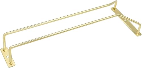 Miniatura 5 de Estante dorado para copas de vino de 12 pulgadas, soporte para copas de vino debajo del gabinete, soporte para copas de vino  Soporte para copas de