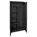 SANDUSKY LEE CAC1362472-09 Classic Series Combination Height Cabinet with Adjustable Shelves, Steel, 72" Height, 36" Width, 24" Length, Black