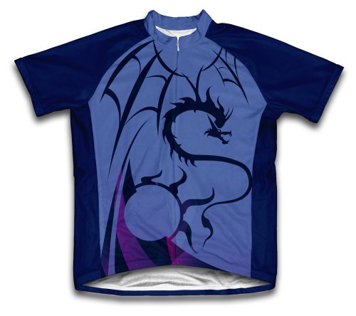 ScudoPro Dark Lizard Short Sleeve Cycling Jersey for Youth - Size S Blue