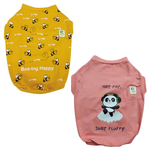 WAGZY Yellow and Peach Stretchable T-Shirts for Puppies, Kitten, Dogs and Cats (24" - 3XL) (B0CDHFG12P) Amazon Price History, Amazon Price Tracker
