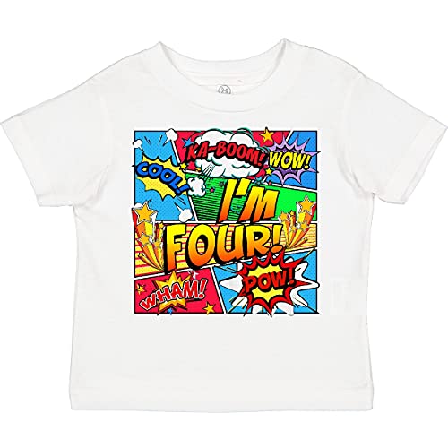 inktastic I'm 4 Comic Book Toddler T-Shirt
