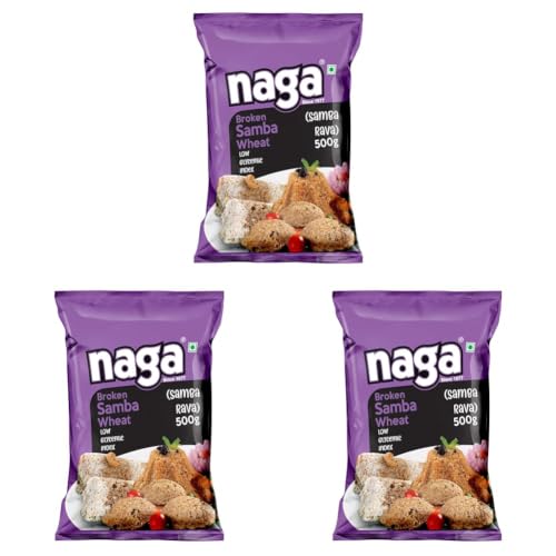 Image of Naga Sooji Samba Rava (Broken Wheat) Special,500 Gram (Pack of 3)