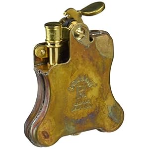 Ronson Banjo Steampunk Design Oil Lighter Japanese Made in Japan Wild Brass