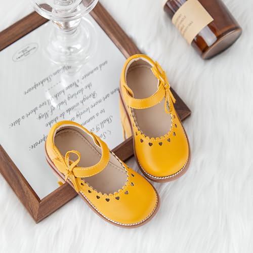 Image of Flaryzone Toddler Little Girl Mary Jane School Uniform Oxfords Flat Dress Shoes