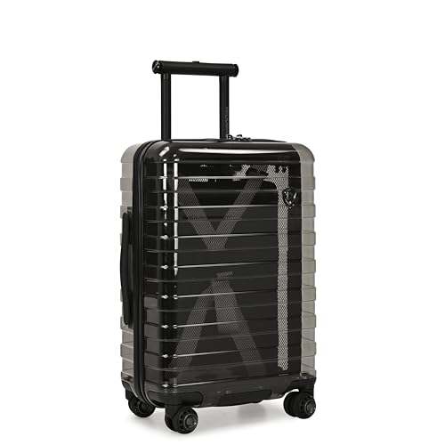 Traveler's Choice Millennial II Transparent Carry-On 22" Hardside Spinner Luggage, Translucent, Carry-On 22-Inch, Transparent Carry-on 22" Hardside Spinner Luggage by Traveler's Choice - Used condition - CA$183.46