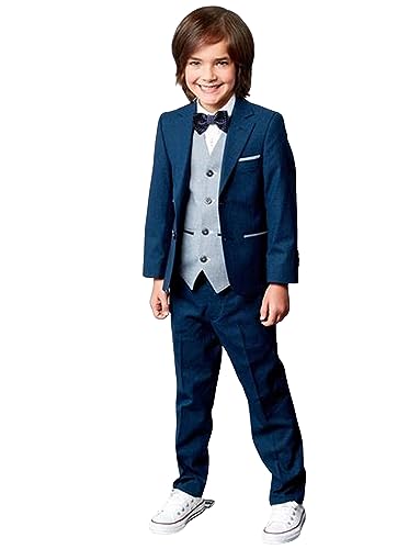 Veste gilet pantalon garçon ensemble costume 3 pièces casual chic