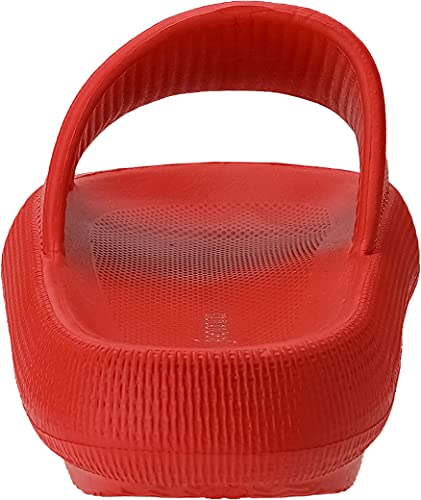Joomra Womens Pillow Slippers Slides Cushion For Mens Massage Foam Female House Shower Antislip Pool Beach Spa House Garden Sandals For Ladies Male Sandles Red 42-43 #TOP3