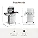 BURNHARD® Gasgrill 2-Brenner 900°C Infrarot-Keramikbrenner, Gusseisen-Grillrost, Edelstahl Grillwagen, klappbare Seitentische, Grillabdeckung – FRED Jr. Deluxe