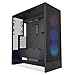 Produktbild NZXT H7 Flow RGB | Mid-Tower-ATX-Airflow-Gehäuse mit RGB-Lüftern | Unterstützt Lüfter im Boden zur direkten GPU-Kühlung | 360 mm Single-Frame-Lüfter | Schwarz