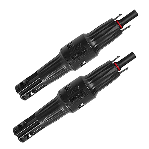 Lot de 2 connecteurs photovoltaïques solaires 1000 V, connecteurs MC-4, étanches IP67, pour panneau solaire, protection du système solaire (10 A) Cover
