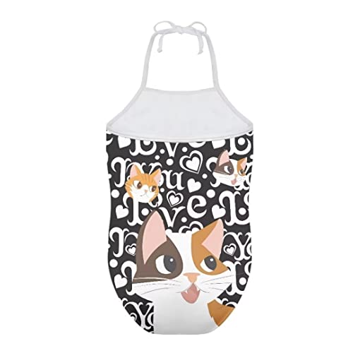 Image of Pinupub Girls Cute Swimsuit One Piece Bathing Suit Sleeveless Halter Neck Swimwear Beachwear