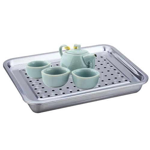 Bac d'égouttage inox avec bac de stockage d'eau anti-débordement
