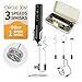 CIRCLE JOY Rechargeable Handheld Milk Frother Wand with Stand, 3 Variable Speeds, 3 Whisks and Storage Box, Electric Drink Mixer for Latte, Cappuccino, Hot Chocolate, Eggs and Protein Powder, Black