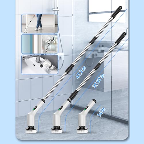 Frotteur électrique douche : brosse sans fil 2 vitesses pour maison - 6