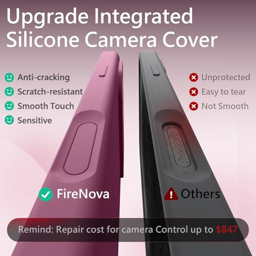Image of FireNova Magnetic for iPhone 17 Pro Case, Compatible with MagSafe, [Integrated Silicone Camera Control Button] [Camera Protection] Anti-Scratch Microfiber Lining Phone Case, 6.3 inch, Lilac Purple