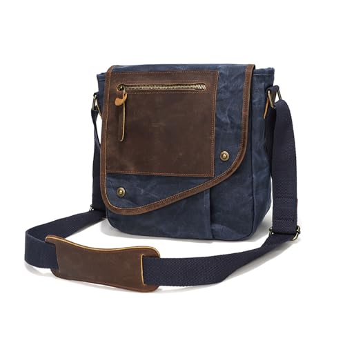 Bolso hombre bandolera FANDARE azul para ir a la universidad o de viaje con estilo retro