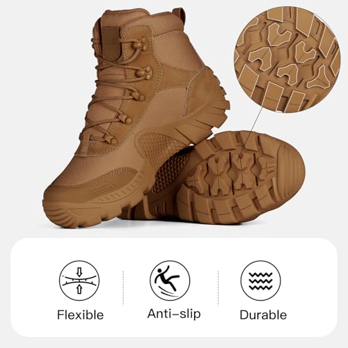 FREE SOLDIER Stiefel Herren Wanderstiefel Tactical Kampfstiefel Outdoor Military Boots Männer Wanderschuhe zum Trekking, Jagen, Arbeiten, Armee Training, Combat - Image 5