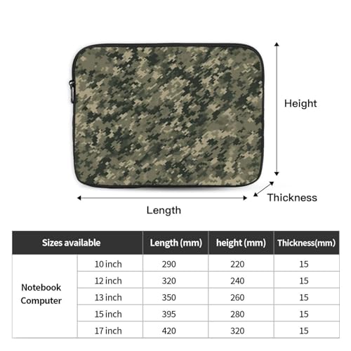 Funda para portátil militar camuflaje slim 13 pulgadas miniatura 3