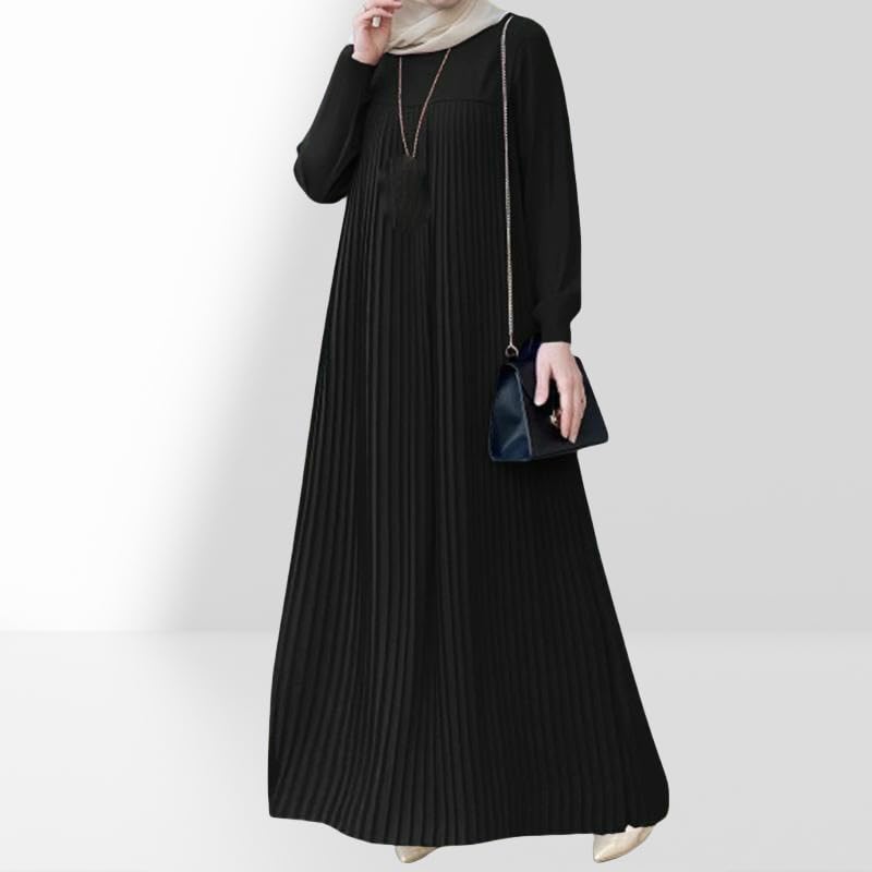 Robe longue plissée opaque et ample style arabe pour masquer les formes - 3