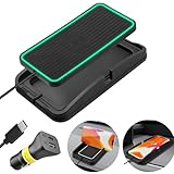 Wireless Charger Car Fast Charging pad,POLMXS 15W Wireless Phone Charger Cell Phone Cordless Flat Charging mat Compatible with iPhone 11/12/12/14/15 Galaxy S21/S22/S23/24 NOTE10(XP01)