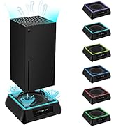 Mcbazel Xbox Series X Soporte de refrigeración con luz RGB/ Función de refrigeración Ajustable/ I...