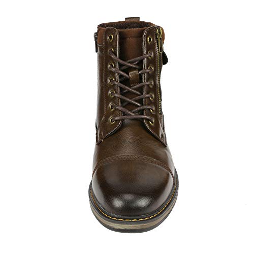 Bruno Marc Men's Philly_10 Brown Dress Combat Motorcycle Oxfords Chukka Boots Size 10.5 M Us #TOP4