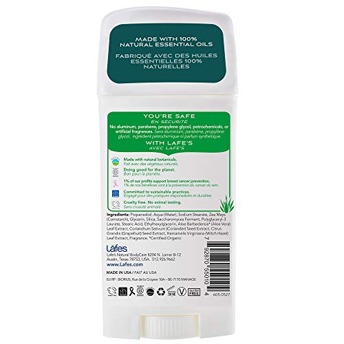 Lafe's Natural Deodorant | 2.25Oz Aluminum Free Natural Deodorant Stick For Women & Men | Paraben Free & Baking Soda Free With 24-Hour Protection (Citrus & Bergamot, 2.25 Ounce) #TOP1