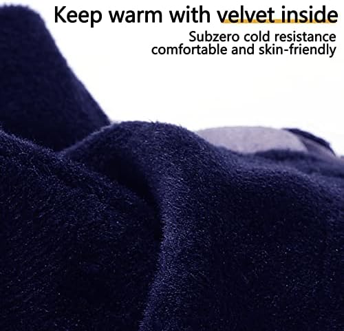 Unaone 4 Pcs Winter Gloves for Women, Touch Screen Warm Gloves Soft Knit Lining and Elastic Cuff Touchscreen Texting Gloves