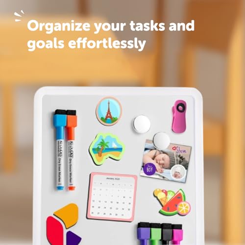 image for kedudes 11x14 Magnetic Dry Erase White Board - Mini Refrigerator White