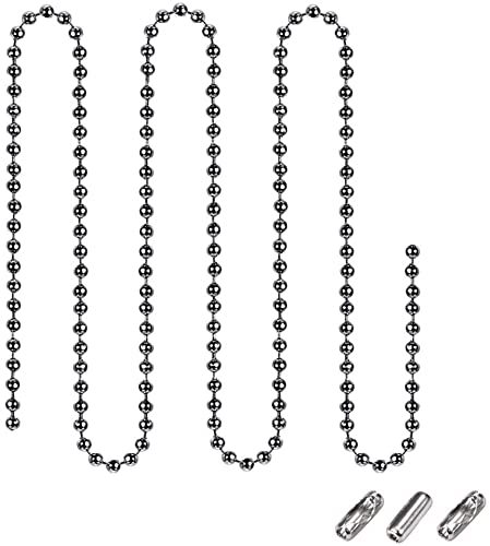 XYWHPGV Pull Chain Extension 3.3ft Chrome Beaded Chain with 3 Connectors for Light/Fan (65194 0b7b5 6aec6 3e351 05d0a 763e8