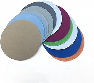 30pcs 50mm 2Inch Water Grinding Abrasive Paper Grit 1500/2000/3000/5000/7000/10000 Mix Grit Set Sanding Discs Hook Loop Sandpaper Round Sandpaper Disk Sand Sheet