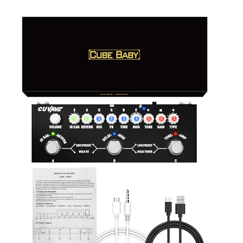 Pedal de guitarra multiefeitos, Portátil CUBE BABY com função de interface de áudio de telefone de r
