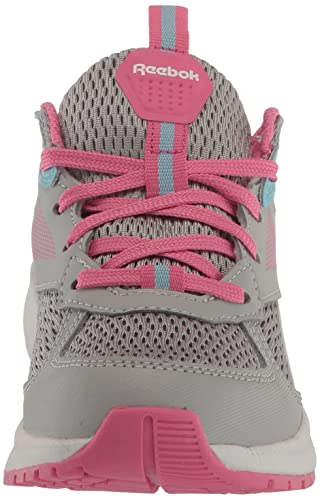 Reebok Tênis de corrida infantil unissex Road Supreme 4.0, Cinza puro/rosa verdadeiro/azul digital,