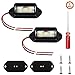 Chudian 2 Pezzi LED Luci Targa per Auto Luce di Cortesia per Porta Targa a LED Luce universale 3W,12/24V per Rimorchi, Camper, Camion ed Imbarcazioni(Nero)